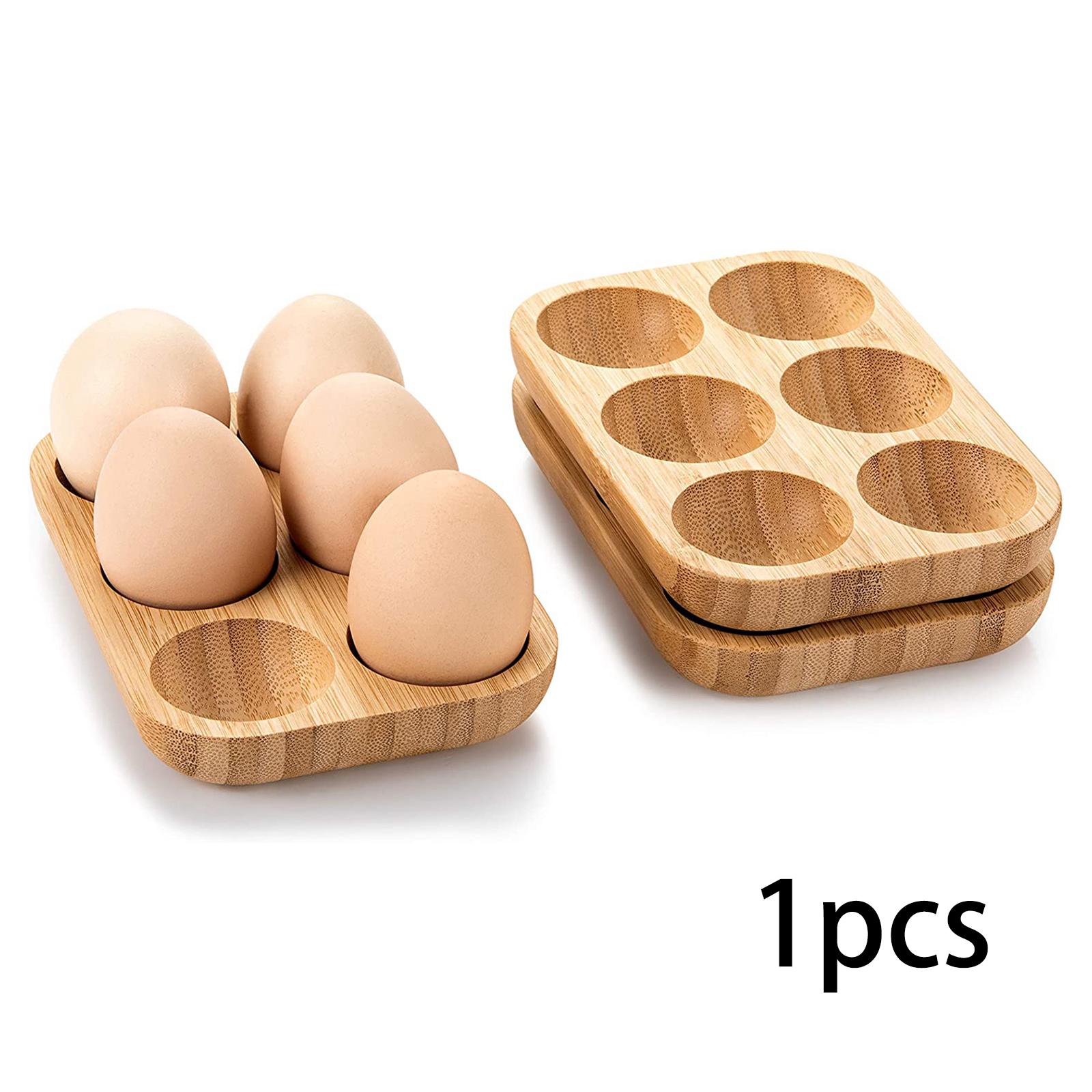 Egg Holder Double Row Egg Organizer Rack for Household Refrigerator Tabletop
