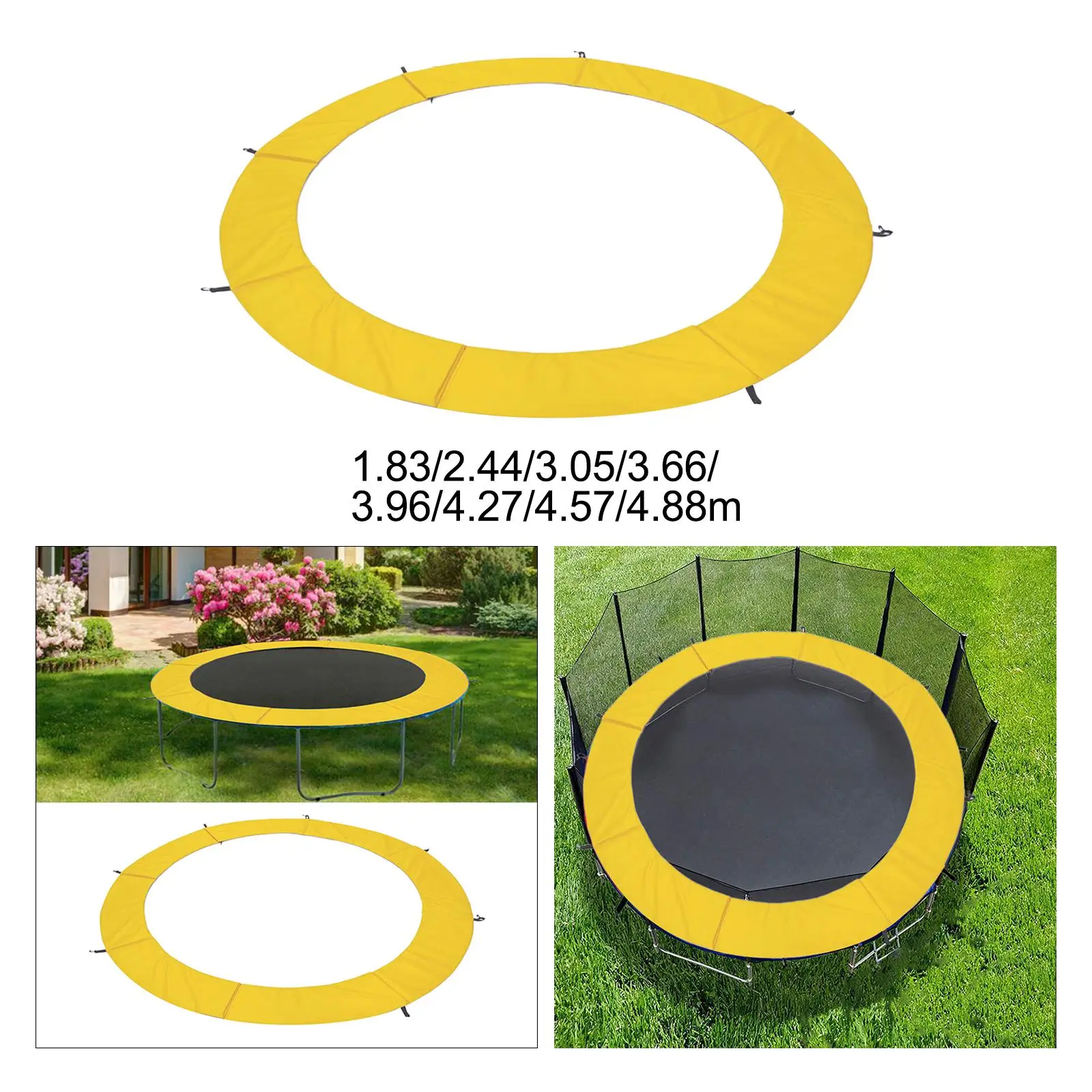 Trampoline Pad Cover Replacement Trampoline Surround Pad Round Frame Trampoline Mat Easy to Install Waterproof Trampoline Cover