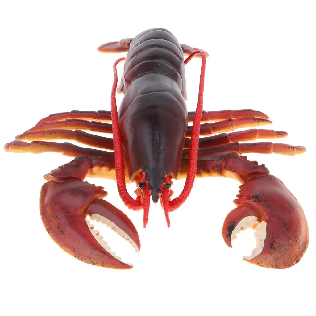 Plastic  Animal Model Figurine Toy , Birthday Gift Home Decor - 9`` Red Lobster