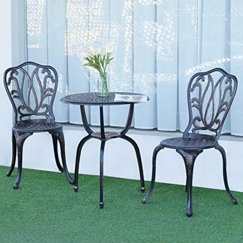 Title 2, 3-Piece Patio Bistro Furniture Set Cast-Aluminu...