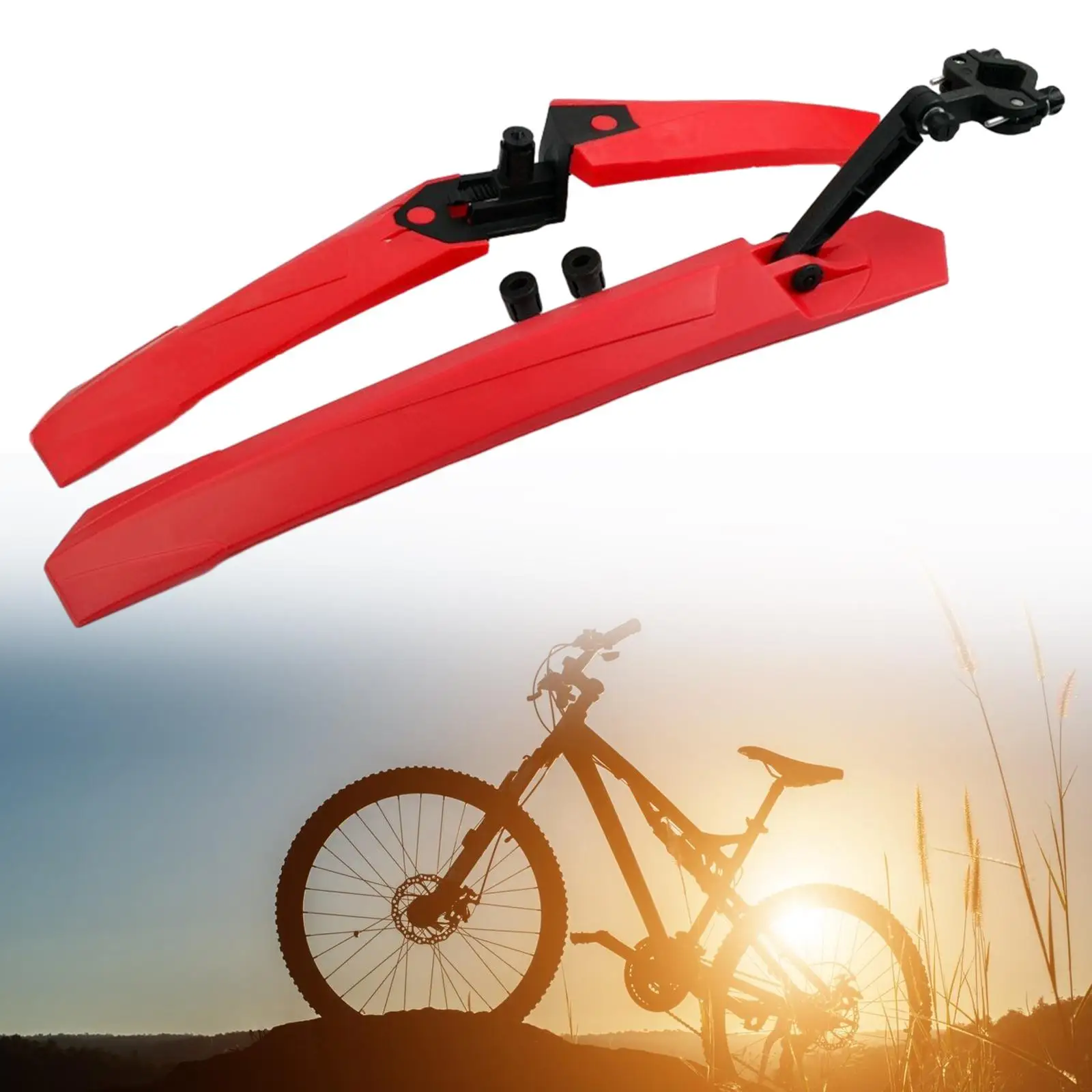 Bike Mudguard Front Rear Set Bicycle Mud Guard Easy to Install Durable Bike Front & Rear Fenders for Riding Repair Parts Accs