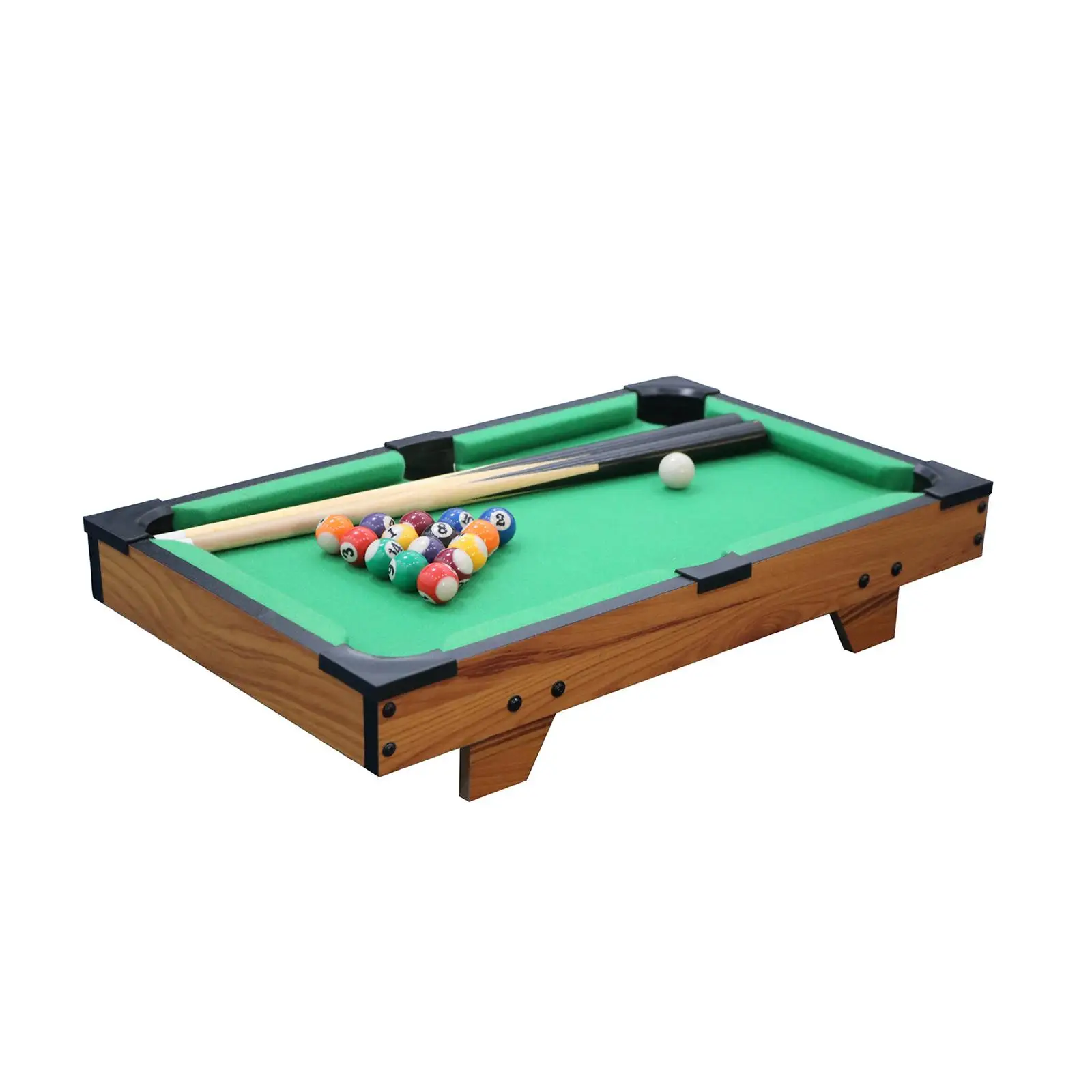 Mini Table pool Colorful Balls Educational with 2 Sticks Felt Surface Game