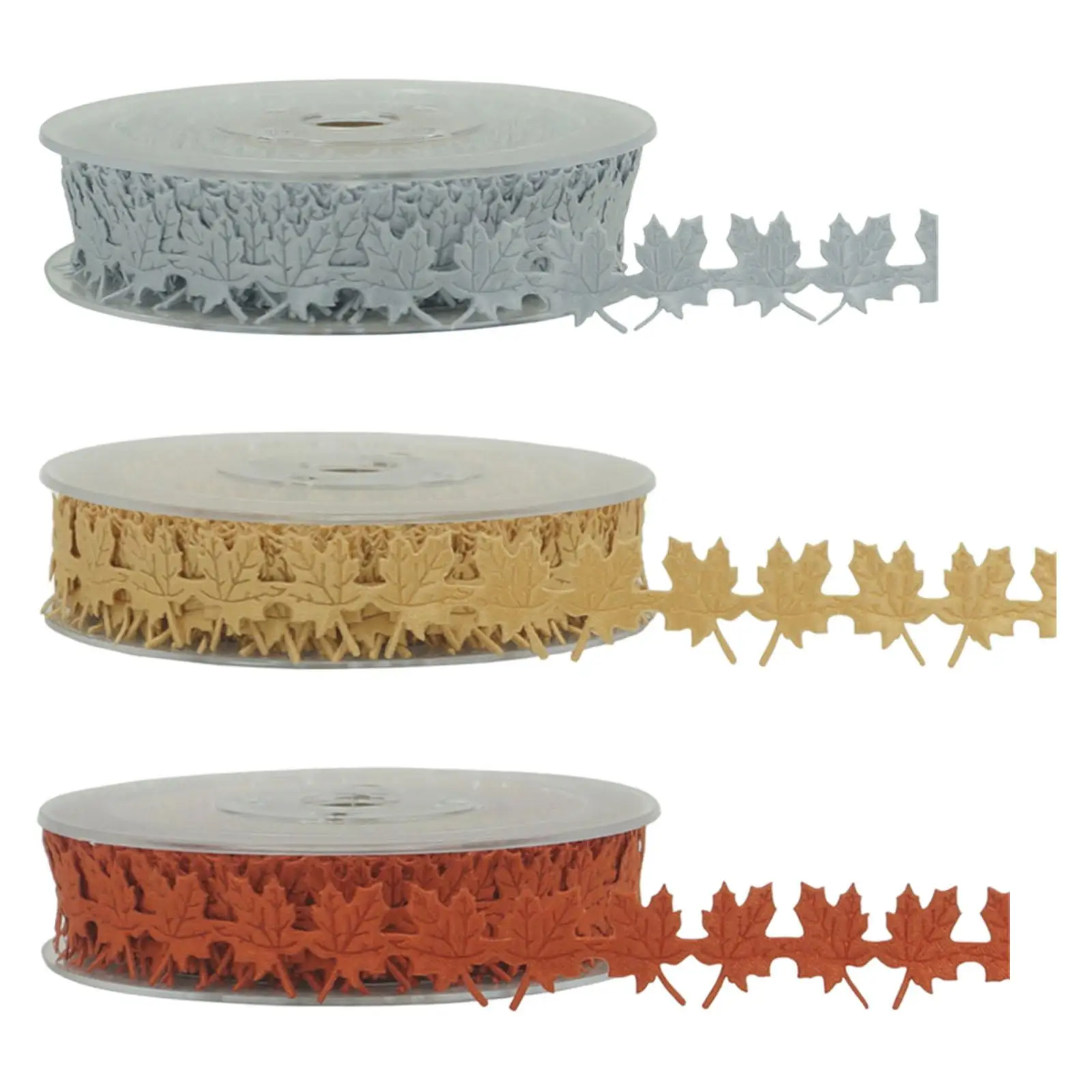 15yds Roll Leaf Trim Ribbon Satin Ribbon for DIY Craft Supplies Decoration