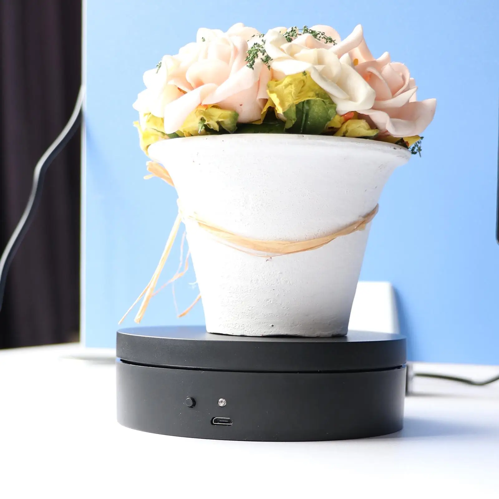 12cm Rotating Display Stand USB Powered for Jewelry Shop Display Turntable