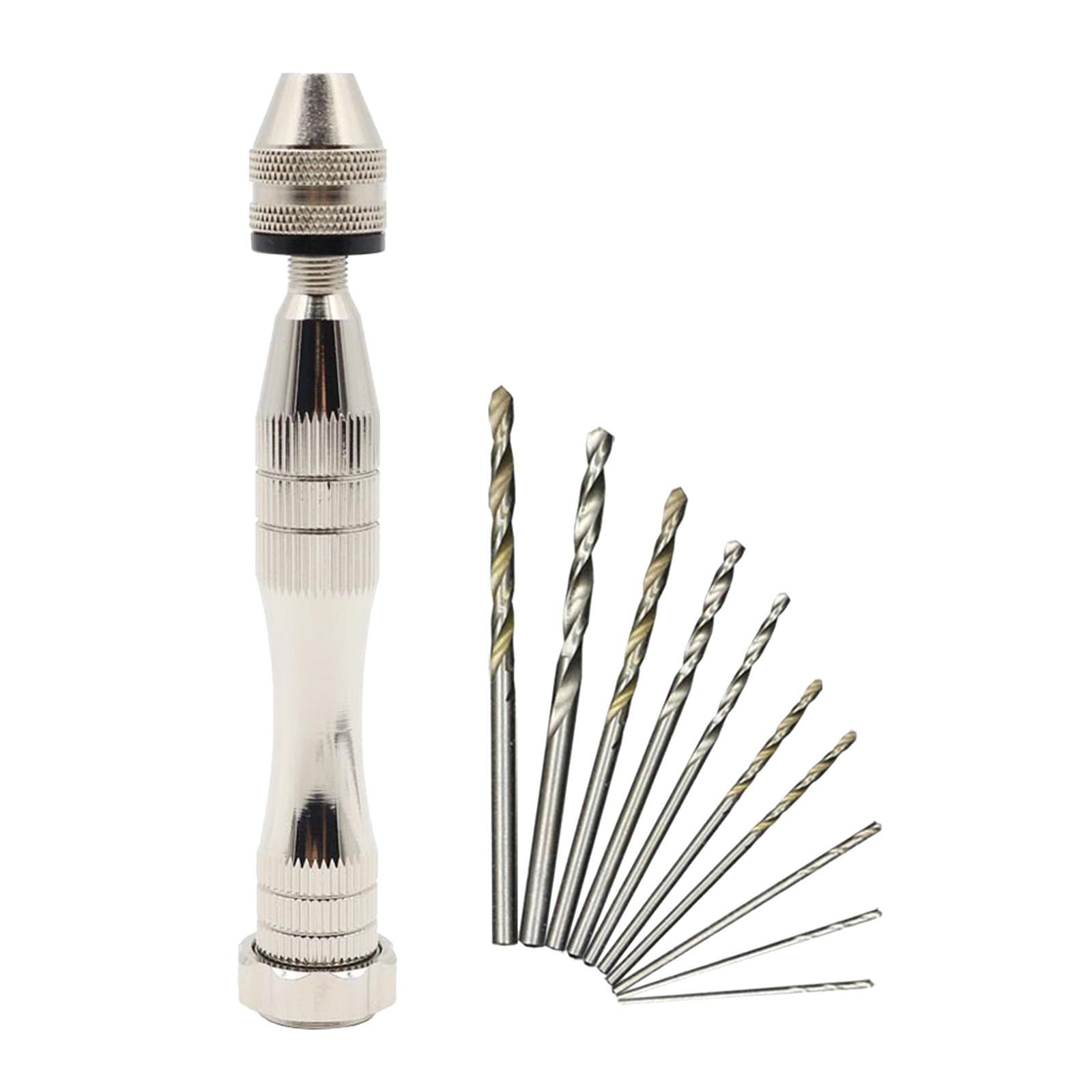 Pin Vise Hand Drill Bits 0.8-3mm Twist Drills Hand Drill Bits Set for Model Making Diamond