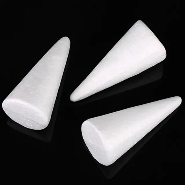 10Pcs 15cm Modelling Styrofoam Foam DIY Christmas Tree Foam Stuffed Support  Cone Model Craft Decoration - AliExpress