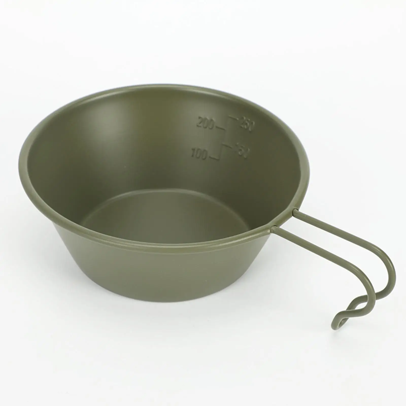Stainless Steel Camping Bowl Outdoor Dinnerware with Handle for Fishing BBQ