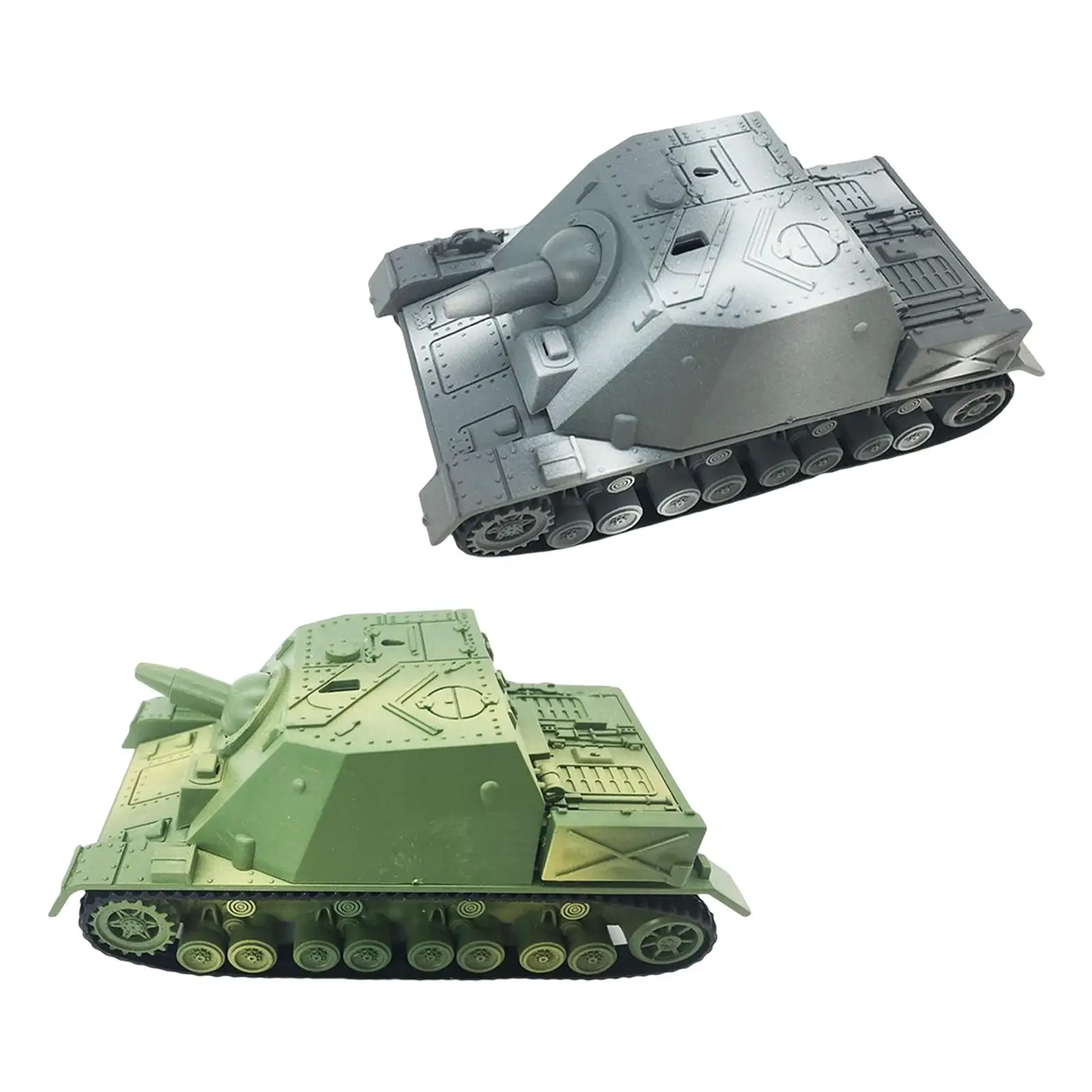 Simulation 1/72 4D Assemble Tank Sand Table Decor Armored Vehicle Toy Tank for Kids