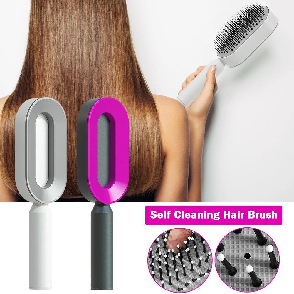 Best of Self Cleaning 3D Air Cushion Hair Brush For Women Massage Scalp Comb Anti-Static Hairbrush Household Hair Comb M4G4 Reviews & Tips