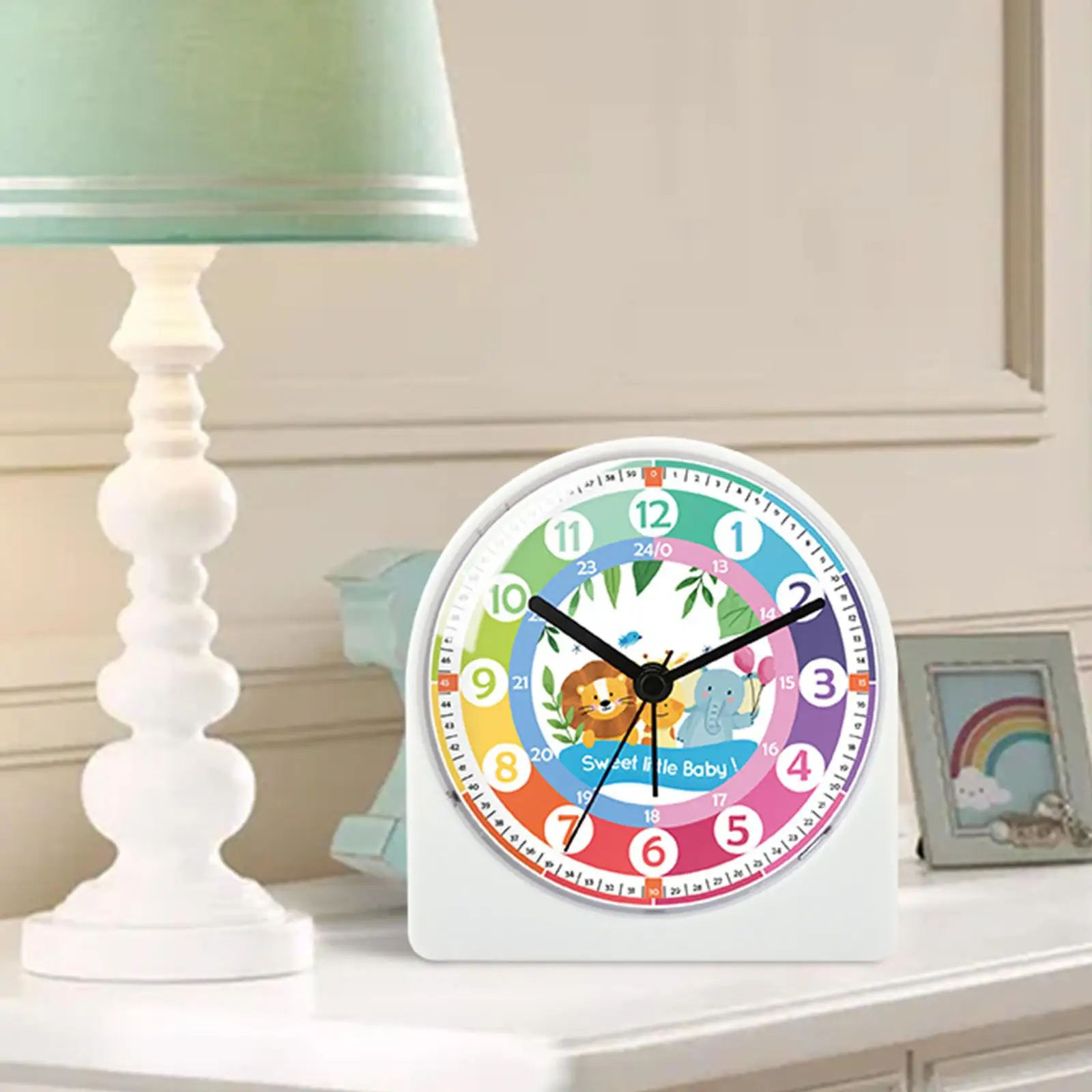 Analog Alarm Clock for Kids Night Light Mute Table Clocks for Parents Child