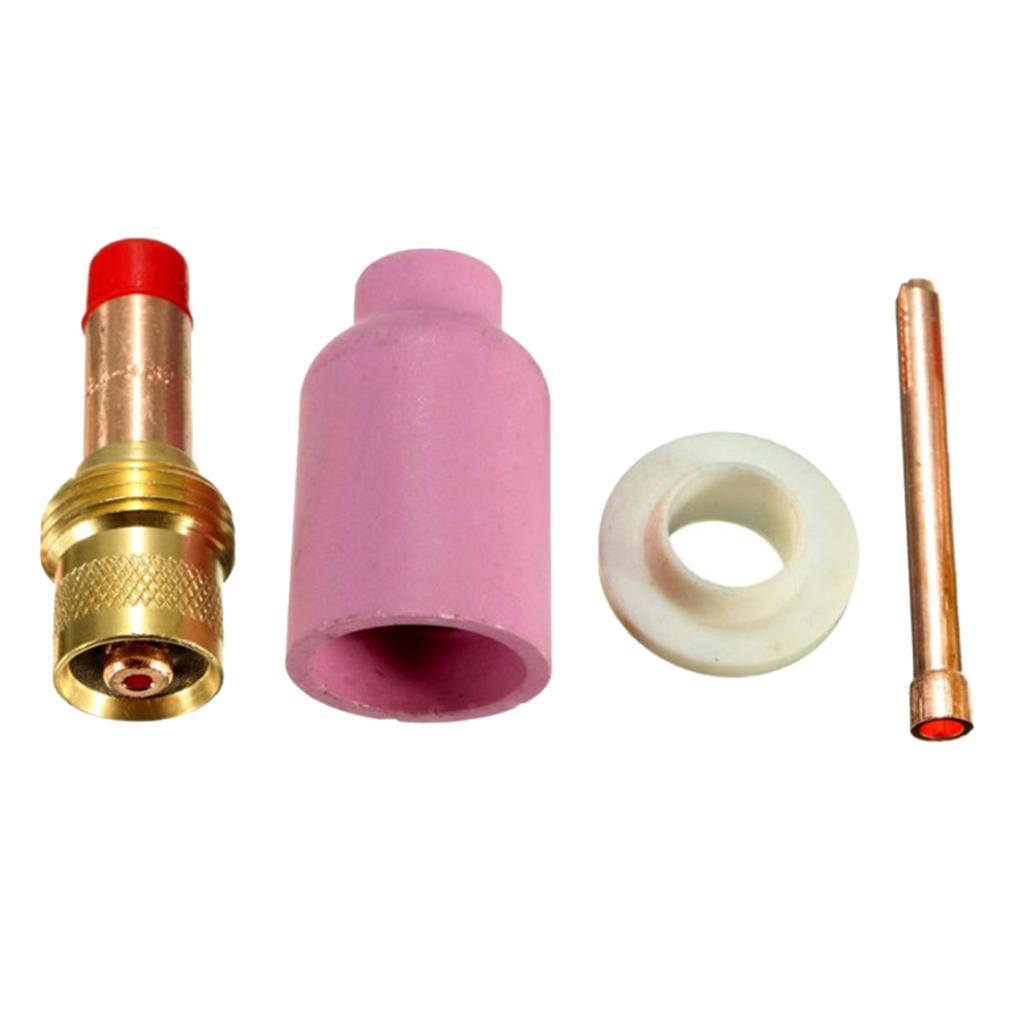 4 Gas Lens , Nozzle, Collets Body, for WP 17 18 26 TIG Welding Torch