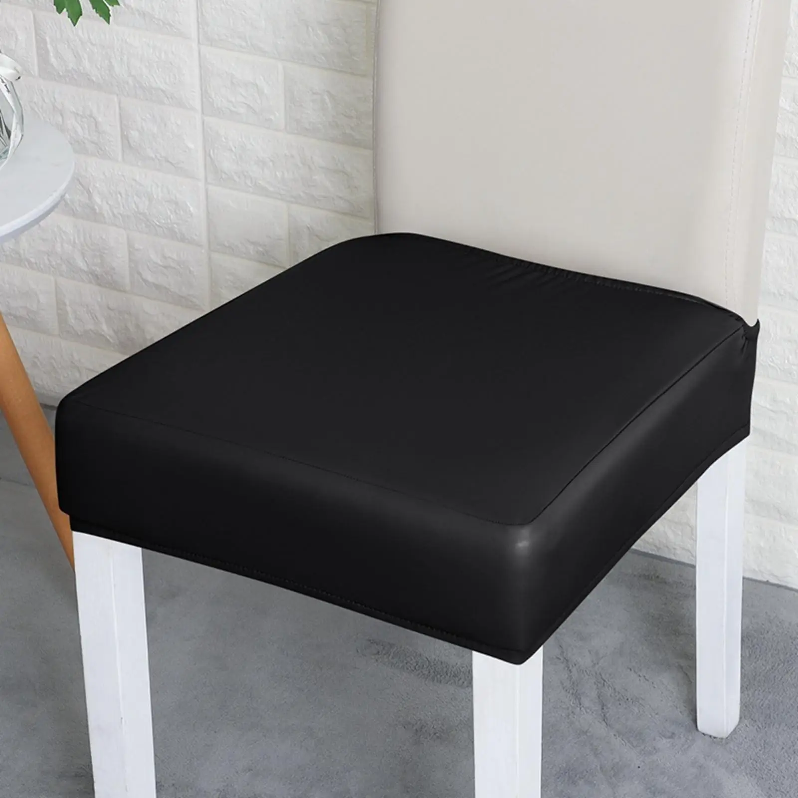 Universal Chair Cover Washable PU Leather Removable Chair Seat Cover Dining Room Chair Cover Wedding Seat Covers for Dining Room