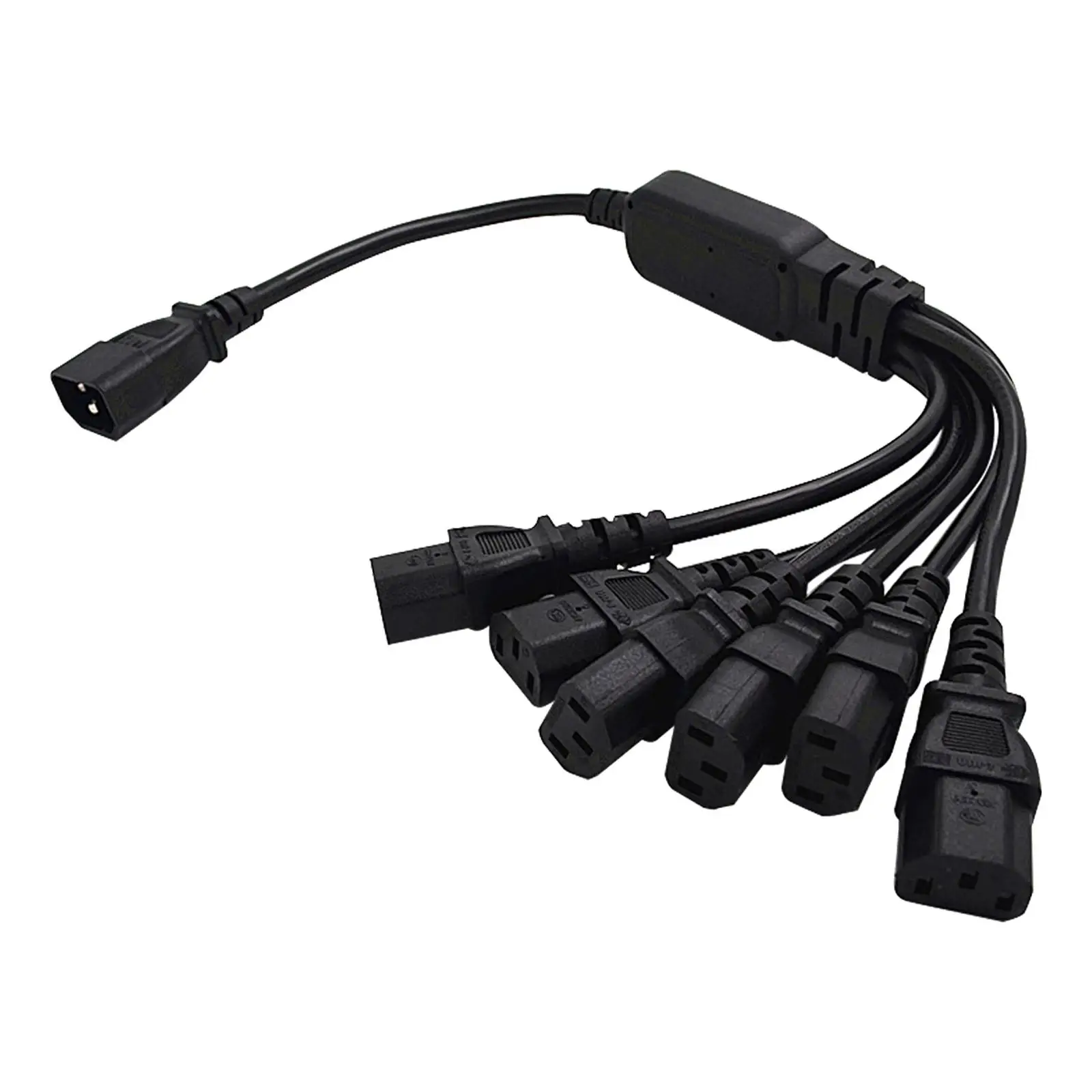 Pdu Ups System C14 Male to 6x C13 Female Y Splitter Extension Cord for PC Computer
