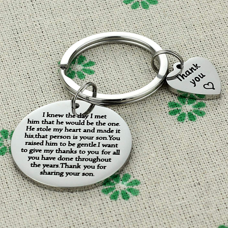 Zu Meinem Vater in Gesetz Keychain Geschenk Danke für Sharing Ihre Sohn Vater in Gesetz Vater von Bräutigam Geschenk von Braut – Detail 2