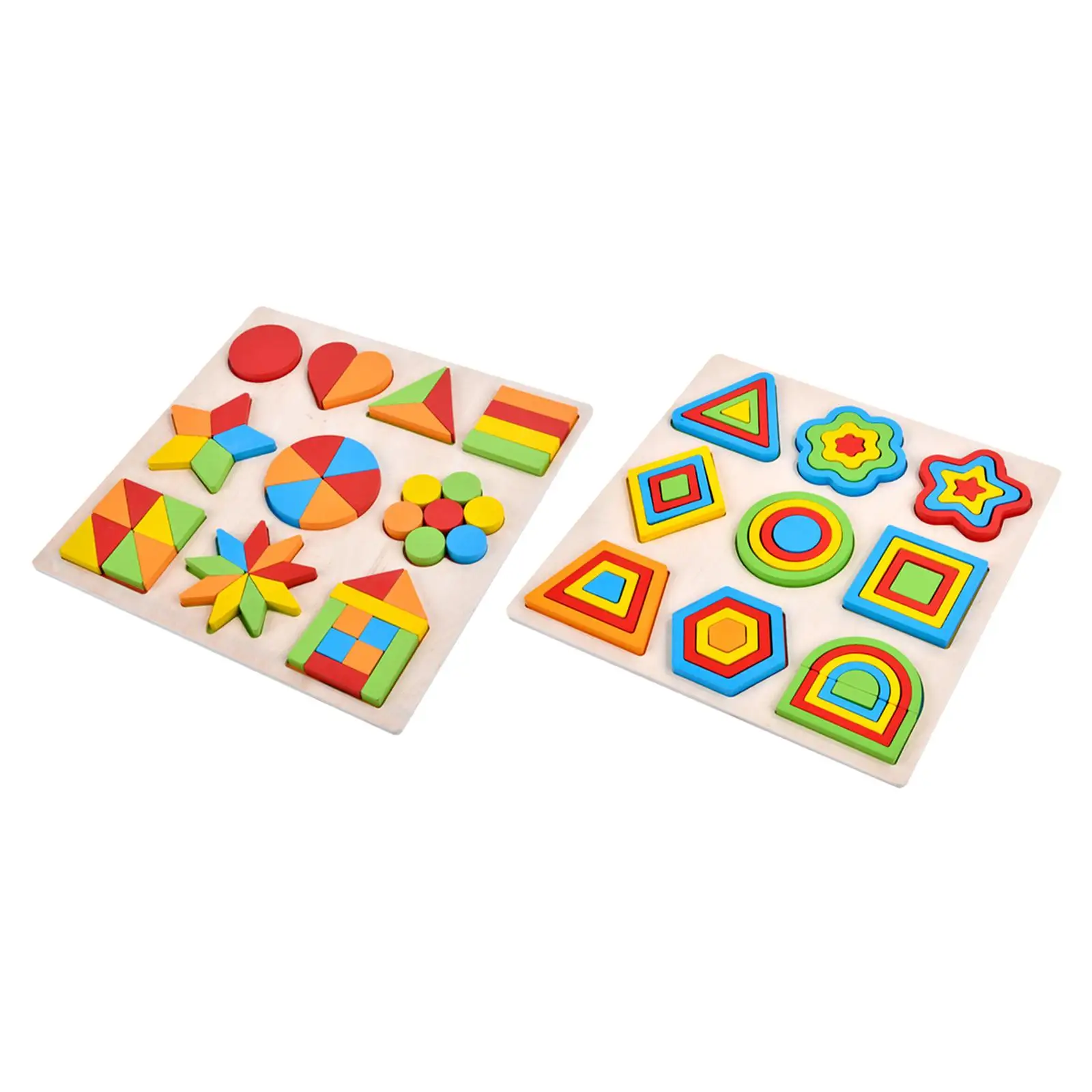 Toddlers Jigsaw Toy Learning Geometry Educational Toy Montessori Shape Sorting Puzzle for Boys Girls Kids Children Birthday Gift