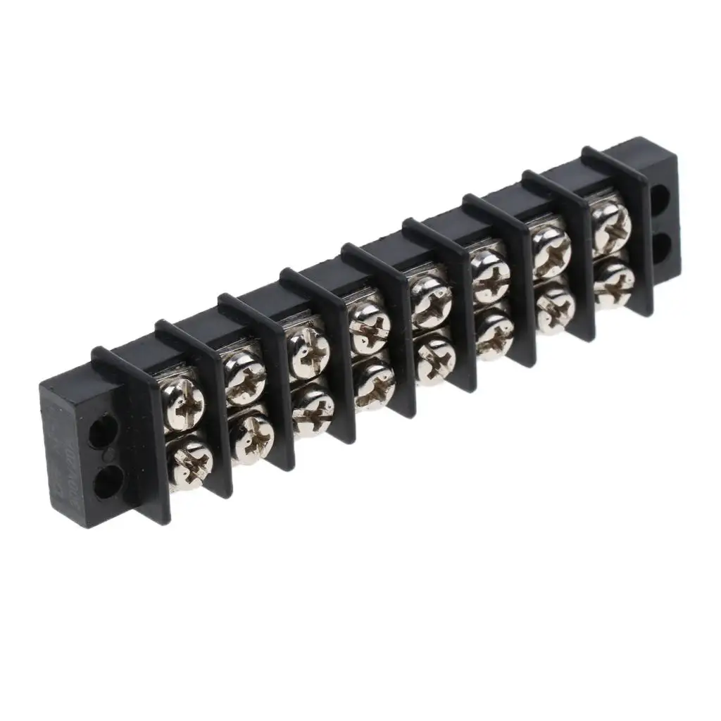 Marine  RV 8 Position 450V 30A Double Row Terminal Block Screw Bus Bar