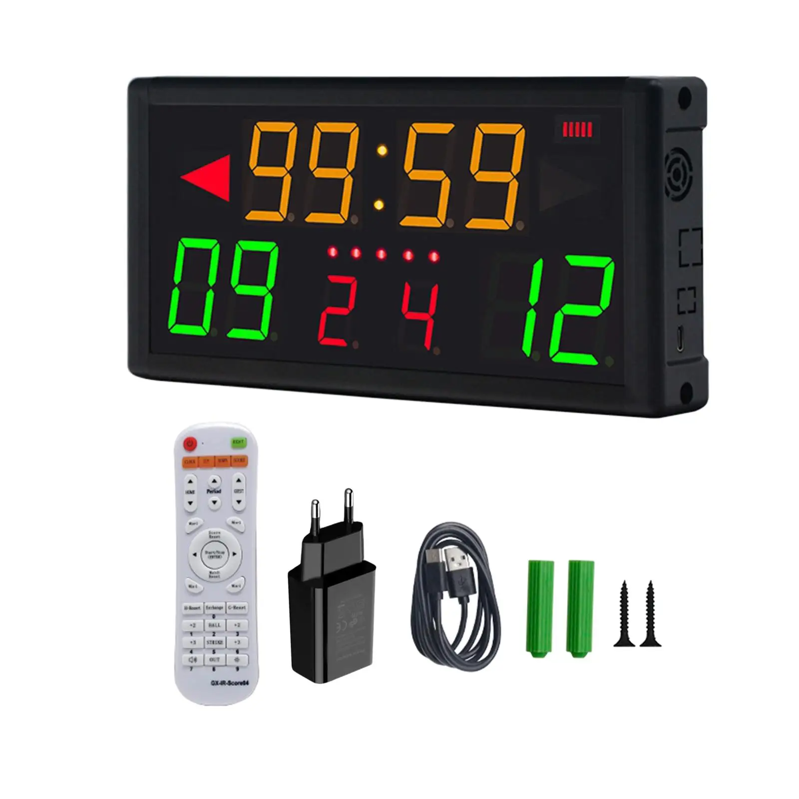 Digital Scoreboard LED Display Score Clock for Badminton Football Volleyball