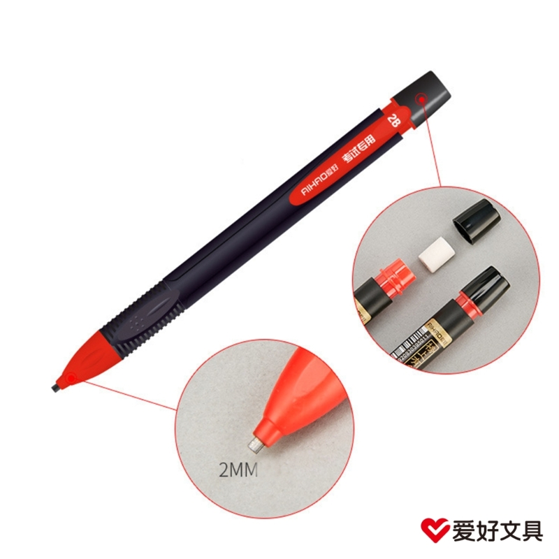 Flachkopf-Test Druck bleistift zeichnung 2b füllt den automatischen Zeichenstift mit Radiergummi-Schul material nach – Detail 12