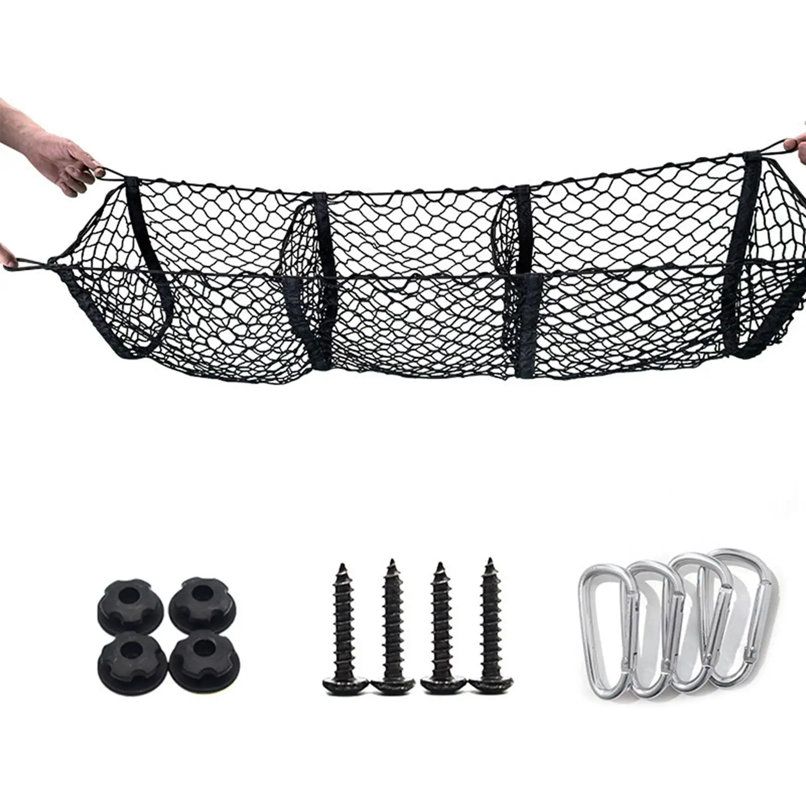 net bag Accessories elastic Stretchable with 4 Hook Reusable Storage Organizer Holder for SUV Trucks
