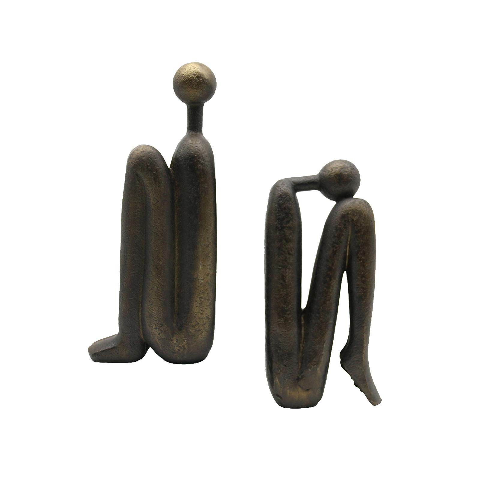 Thinker Resina Book Ends para Casa, Book