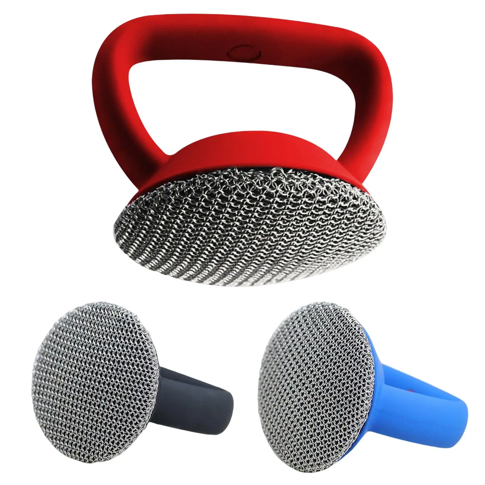 Stainless Steel Cleaning Brush with Handle for Dishes Metal Cookware Brush