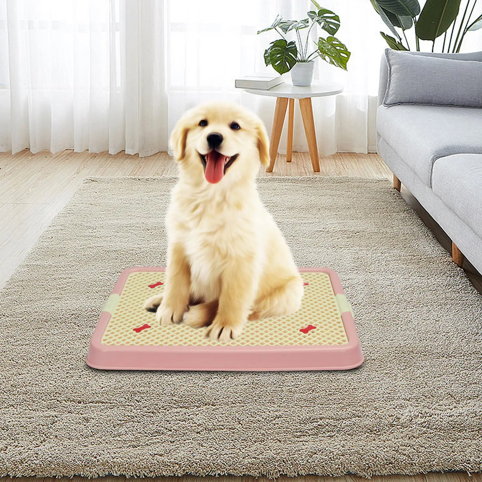 Dog Training Toilet Dog Potty Tray Cleaning Tool Removable Anti Splashing Trainer Corner for Kitten Dogs Cats Puppy Balcony Home