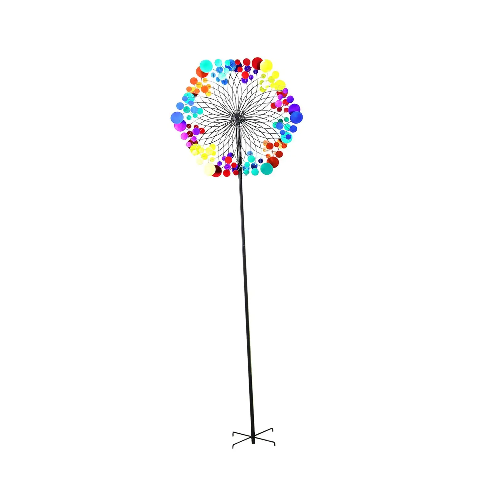 Wind Mill Colorful Vertical Decorative Flower Shape Art Wind Spinner for Patio Backyard Housewarming Gifts Garden Decor Outdoor