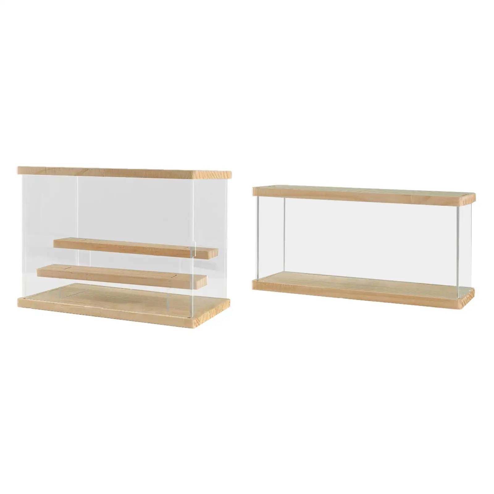 Display Storage Box Dustproof Showcase for Countertop Action Figures