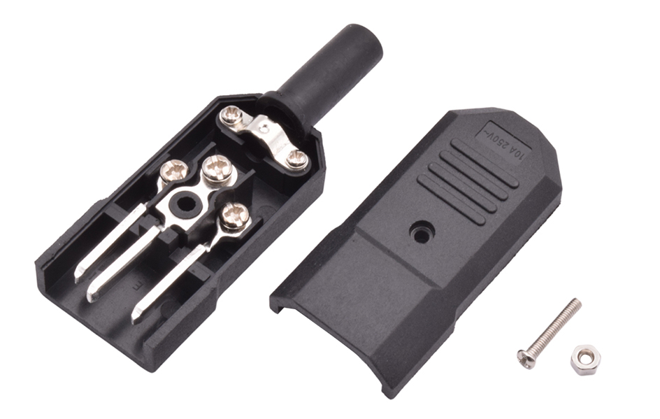 5/10pcs IEC 320 AC Power Connector C13 C14 Rewireable 10A 250V Black Electrical 3 Pin Female Male Straight Cable Plug Socket