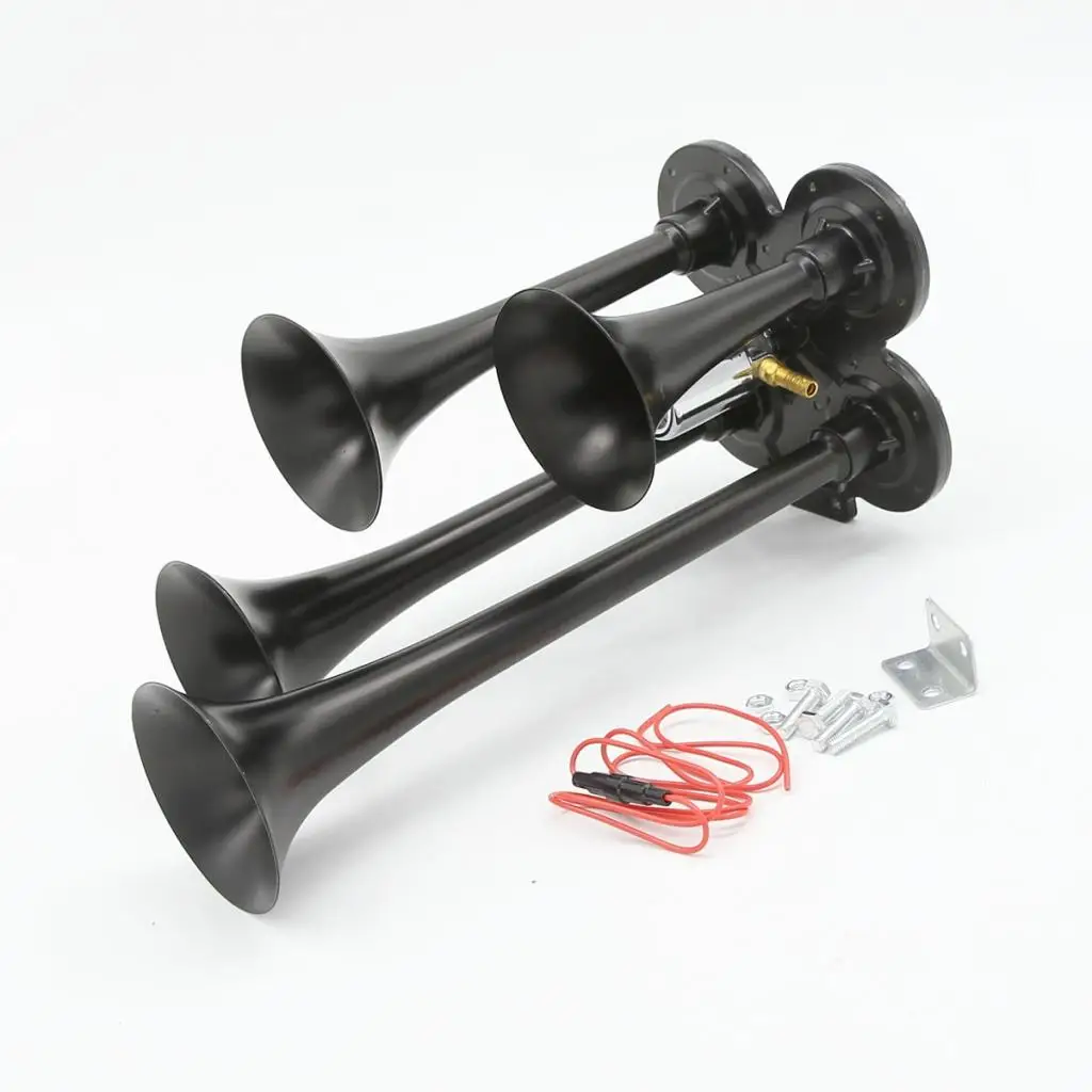 Car Truck Marine Boat 2V/24V 4-Trumpet Train Air Kit 150db Loud