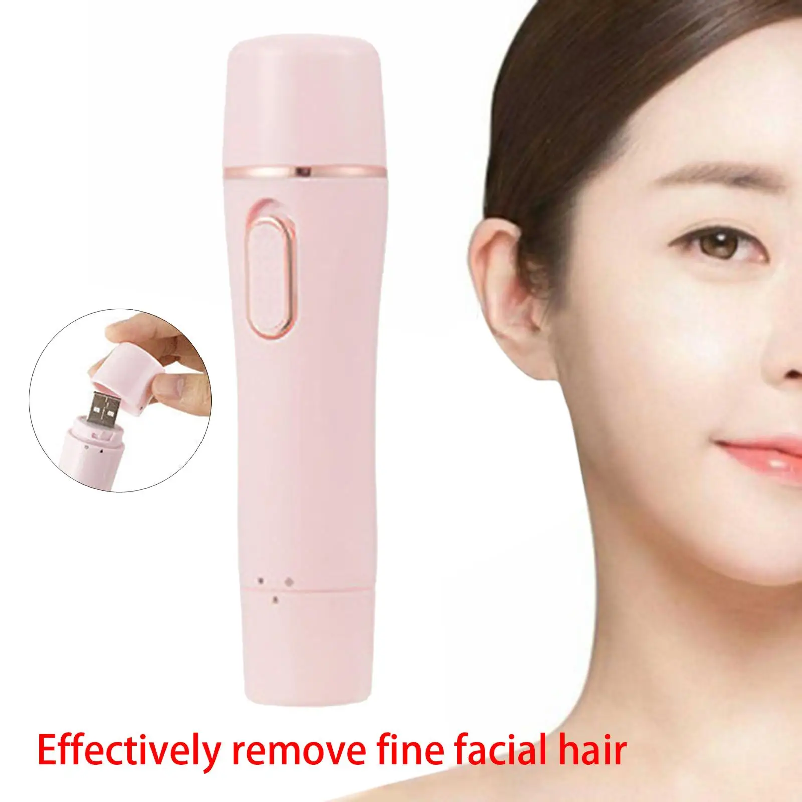 Electric    Waterproof USB Rechargeable Hair Clipper for Nose Women