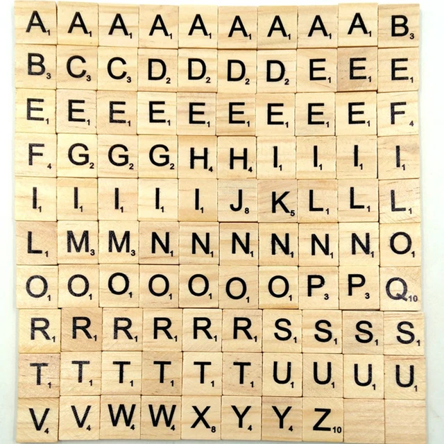 Carrelage en bois avec numéro et étiquette de nom, ensemble de lettres,  artisanat, scrapbooking, invitation, mot