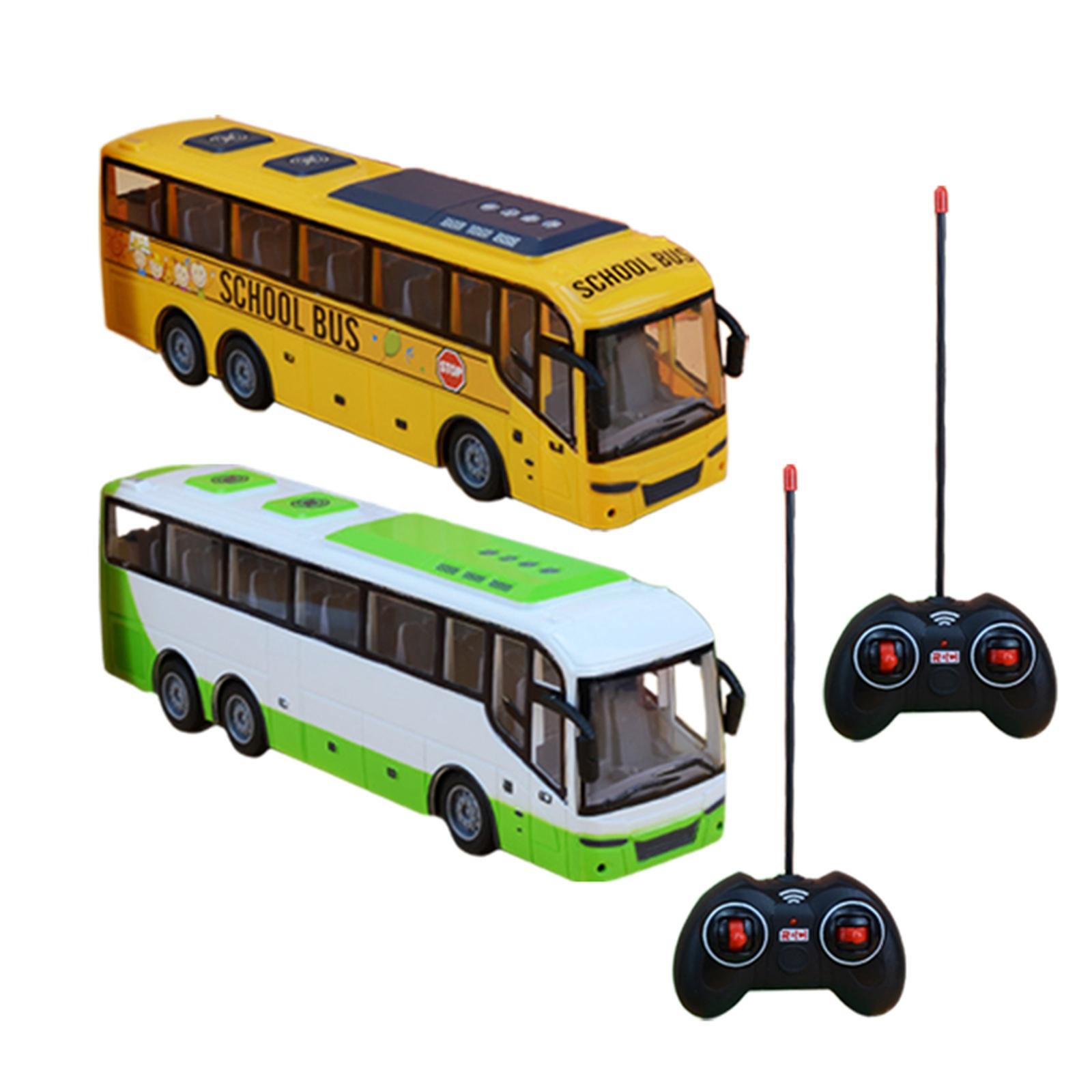 Simulation RC School Bus Toy Party Favors with Lights and Music Battery Operated Motor Vehicles for Children Baby Boy Girl Kids