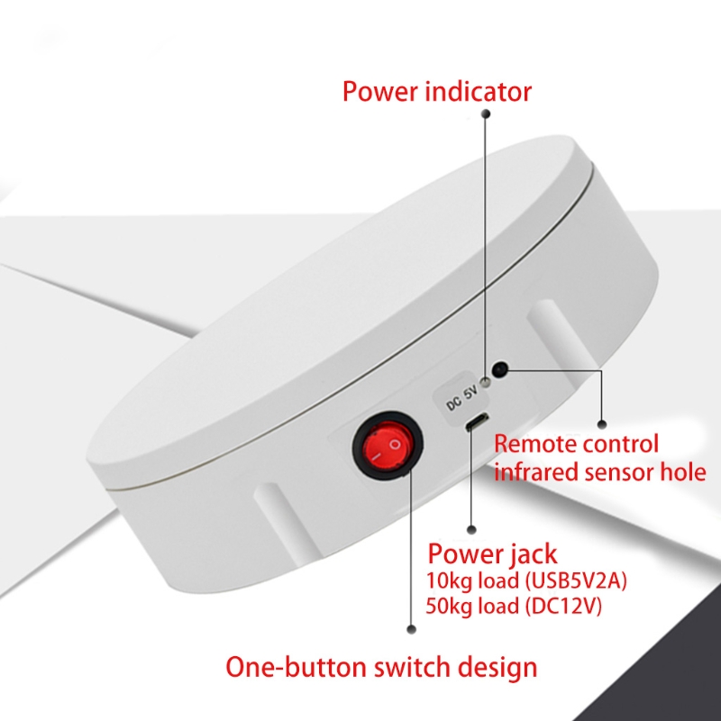 360 Graus Rotating Table Watch Jóias Titular com Controle Remoto