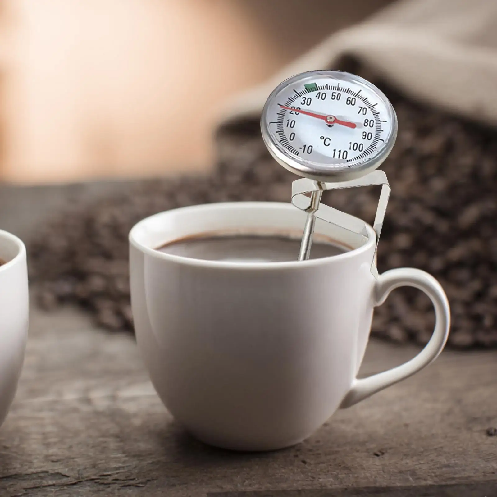 Stainless Steel Food Coffee Drinks Instant Read Chocolate Milk Foam Monitoring Foam