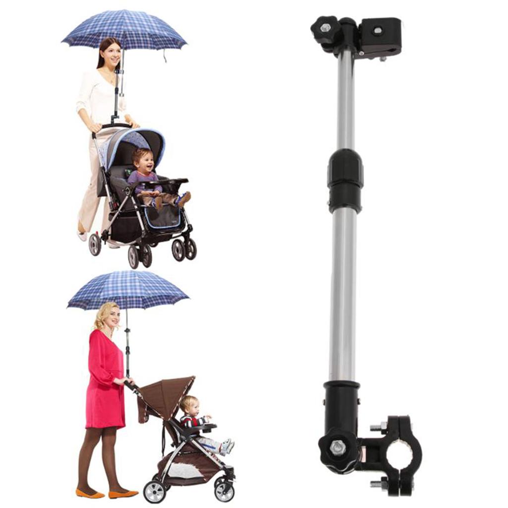 Bike Umbrella Holder Baby Pram Wheelchair Support Stand Folding Parasol Sunshade Mount Extend Bracket