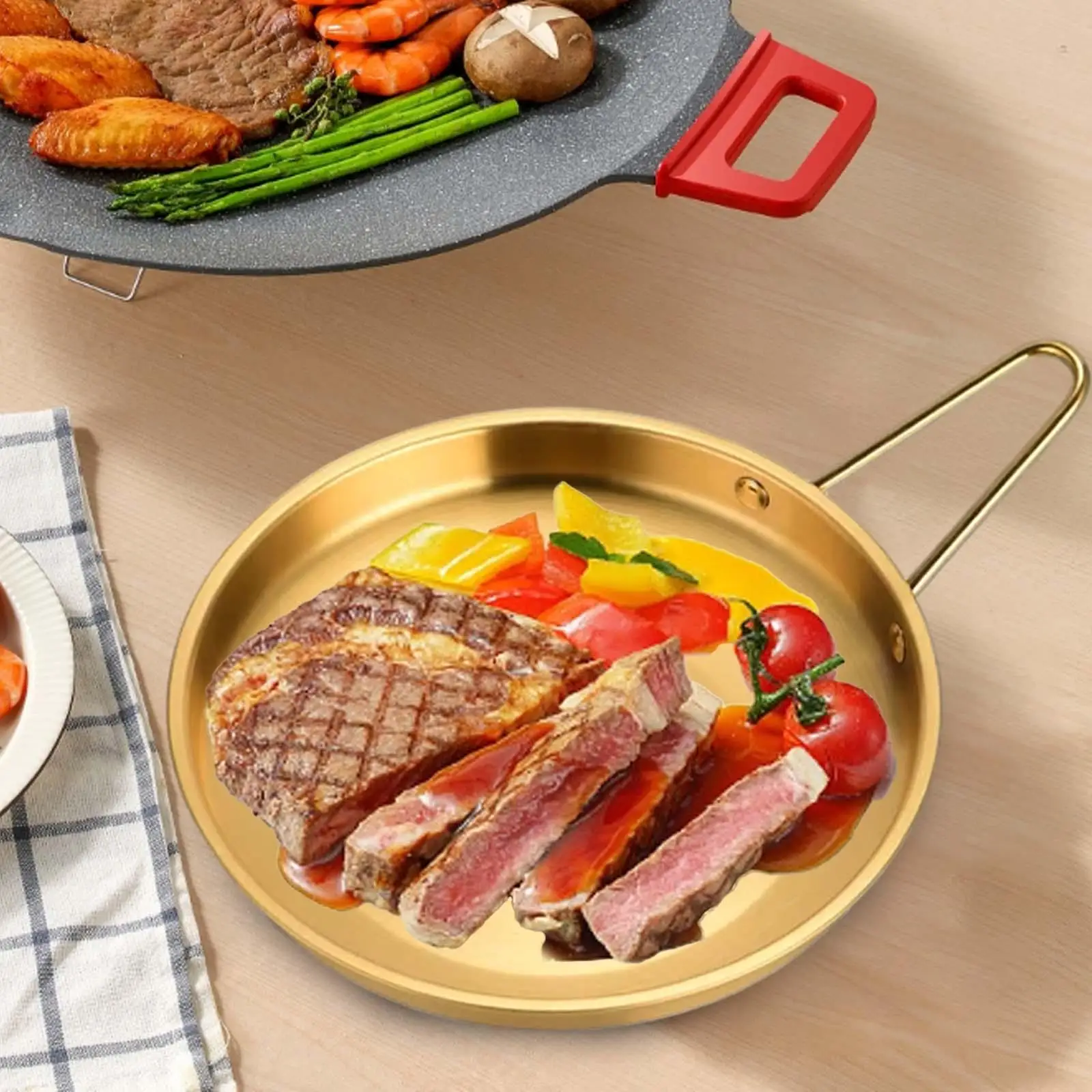 Serving Tray Steak Plate Food Storage Steak Tray Creative Decorative Serving Plate Dessert Tray for Hotel Coffee Bar Camping
