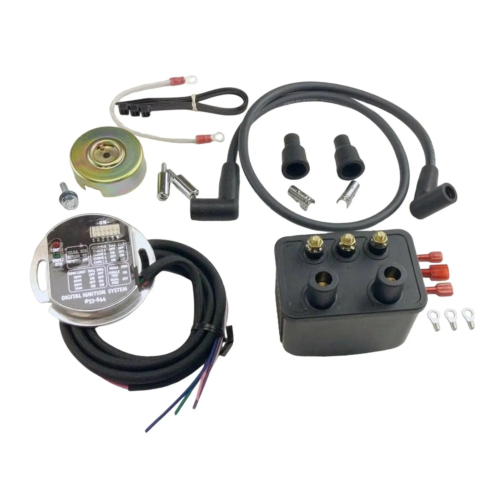 Single Fire Programmable Ignition Kit Replaces Accessories for Harley Shovelhead Evolution Professional Repair Part Premium