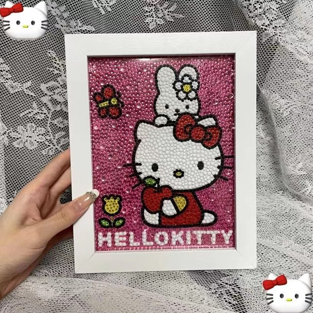 9 Pcs Hello Kitty Diamond Painting Stickers for Kids,Wopin- Hello