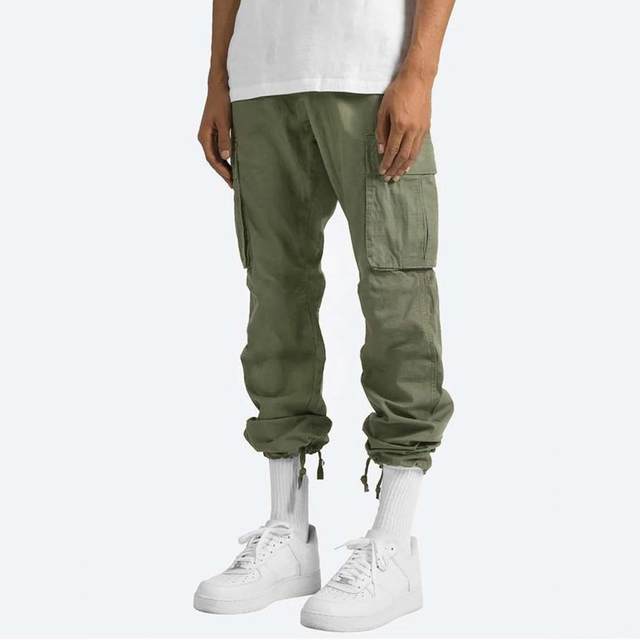 heworldwel Hombres Pantalones Cargo Color Sólido