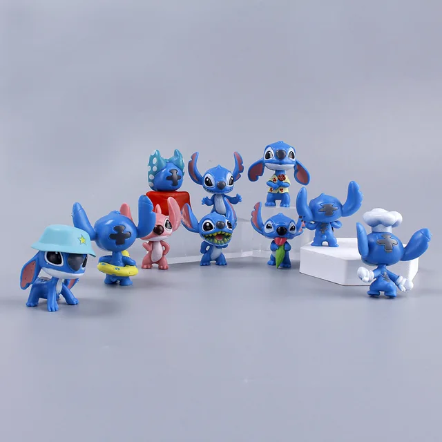 5.5cm Disney Lilo & Stitch Anime Action Figure Stitch giocattoli in PVC per  bambini regalo di compleanno Set di decorazioni per feste - AliExpress