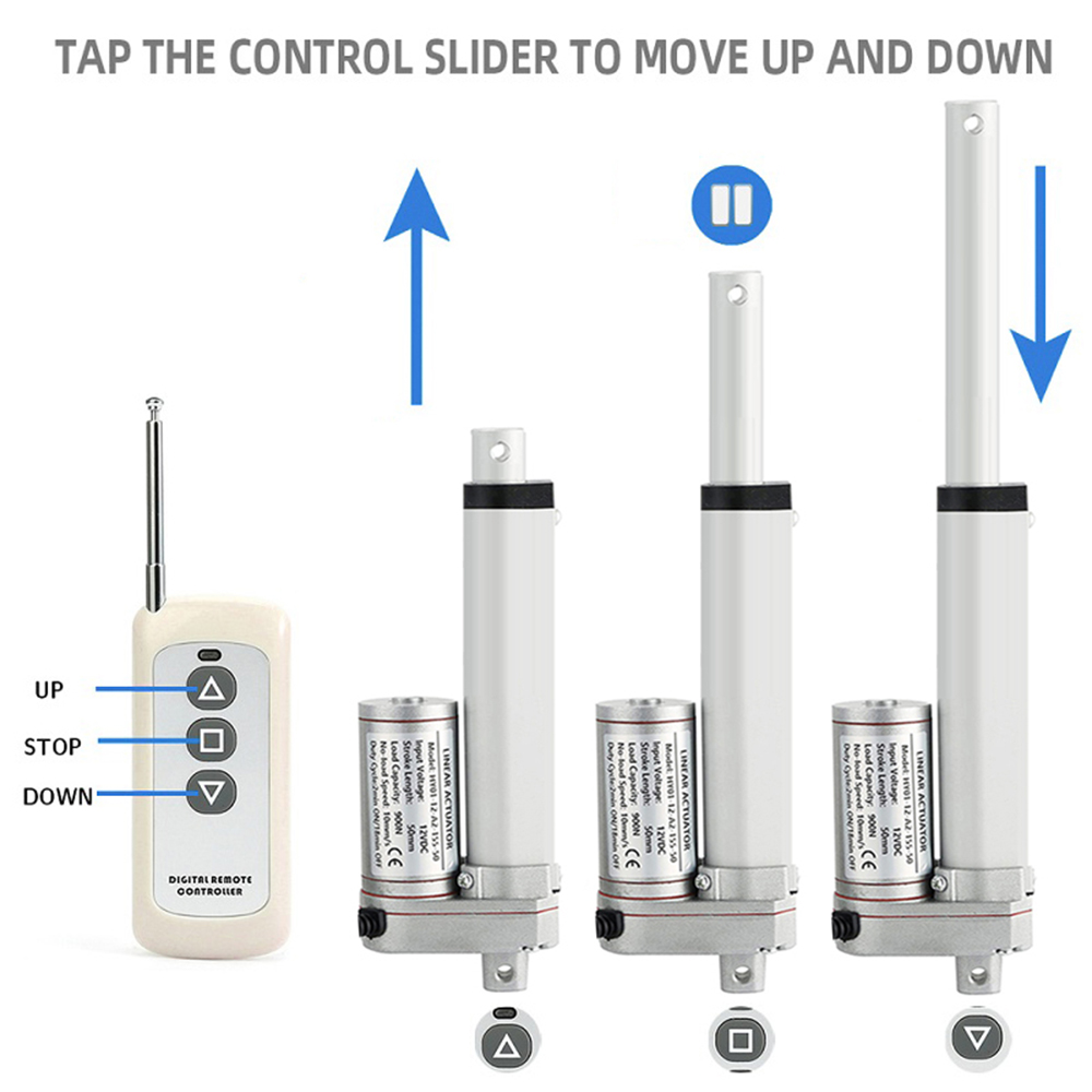 atuador linear com motor linear do metal da engrenagem do controle remoto do rf curso que move distância