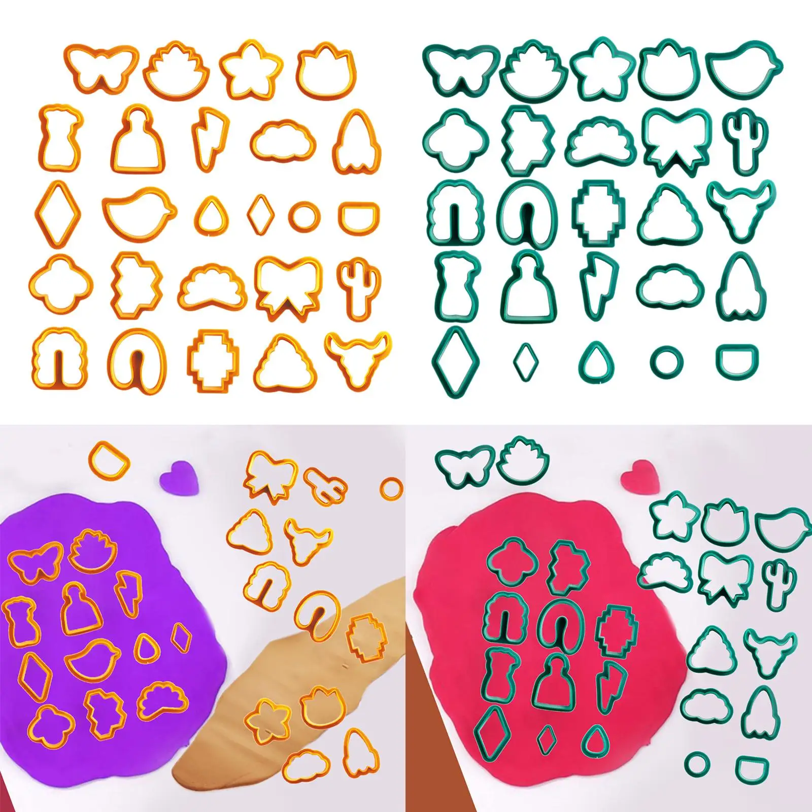 25Pcs Multi Shapes Clay Earring Polymer Cutters Kit Handmade Jewelry Making DIY Accessories Ceramic Clay Cutting Tools