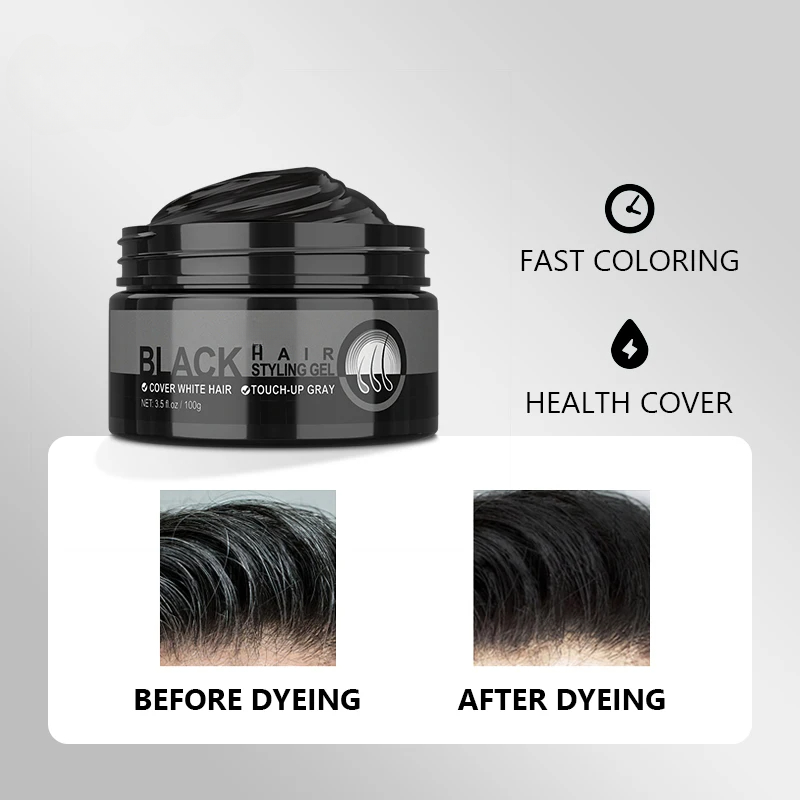 Best of Hair Clay Black Color Dye Hair Wax For Men Women Styling Pomade Long-lasting Dyeing Hair Styling Gel Repair Damaged Hair Reviews & Tips