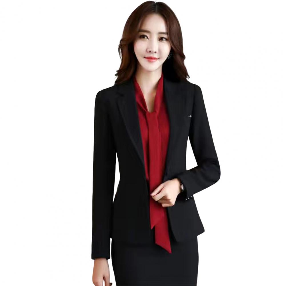 Title 14, Female Korean Casual Short Single Button Blazer...