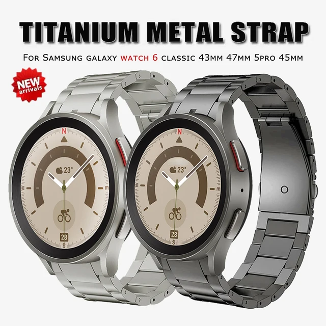 Correa titanio Samsung Galaxy Watch 6 Classic 43mm (plata) 