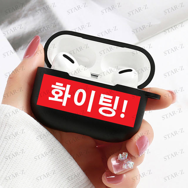☆韓国の人気☆【YOUKSHIMWON】☆Strap Airpods Cas.e☆ケース☆ Soft Balck Silicone Case for Airpods Pro 2 3 1 Hot Korean