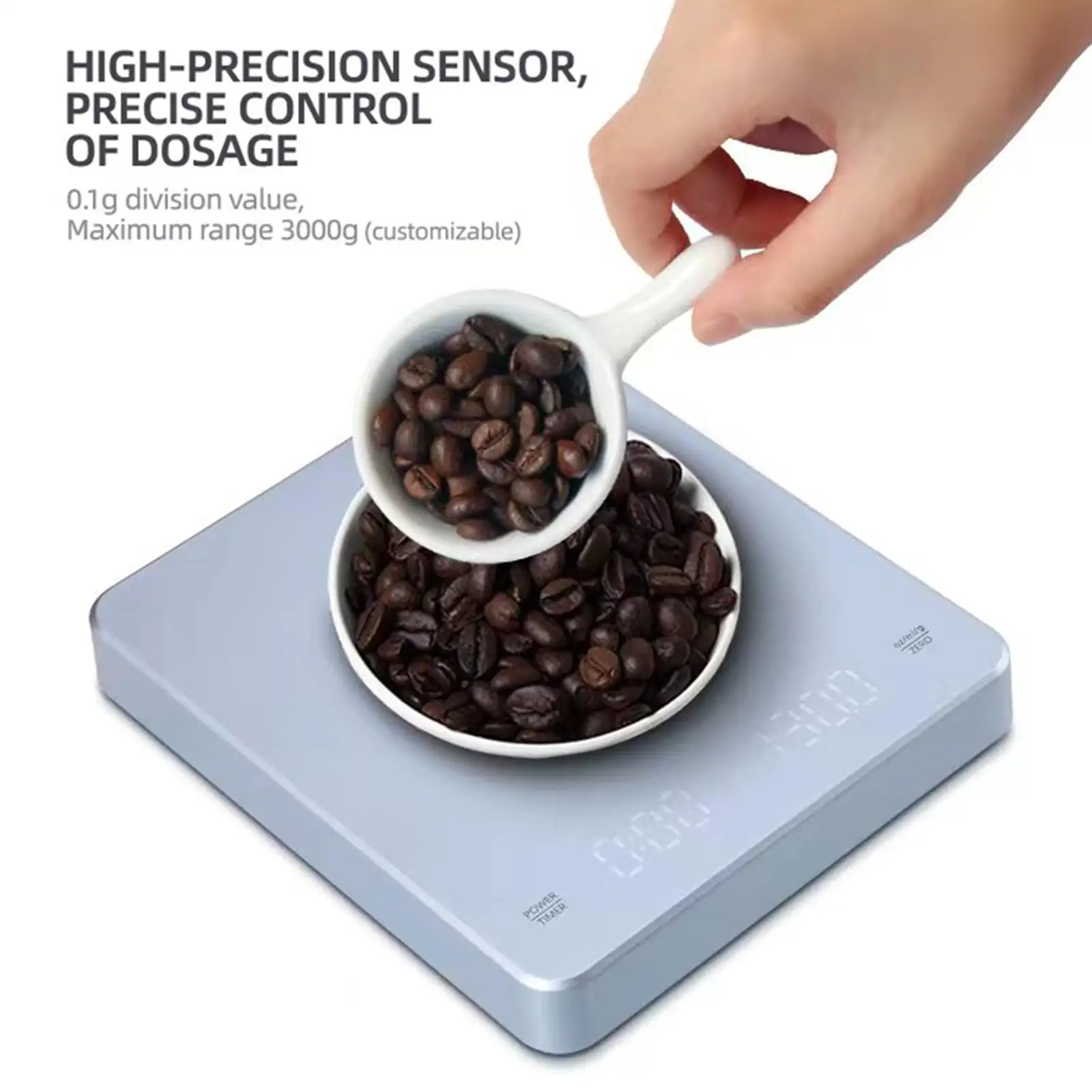 Digital Coffee Scale Baking Kitchen Scale Weighing Scale Electronic Espresso Scale for Restaurant Coffee Making Household Cafe