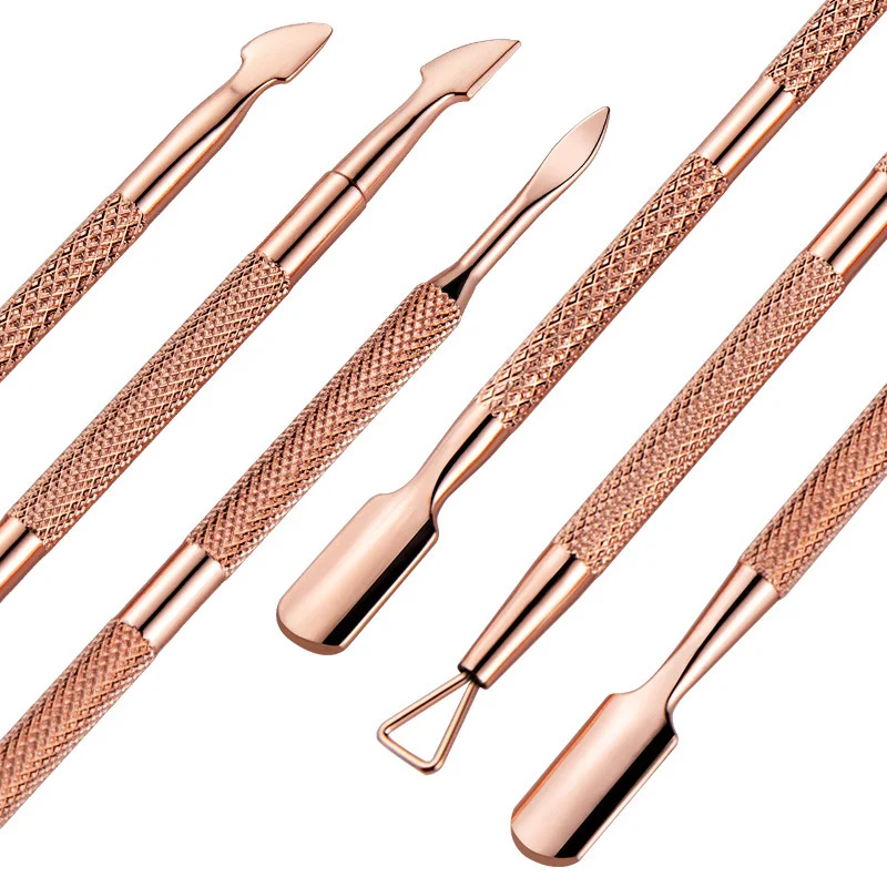 Double-Ended Stainless Steel Cuticle Pusher Set for Nail Care