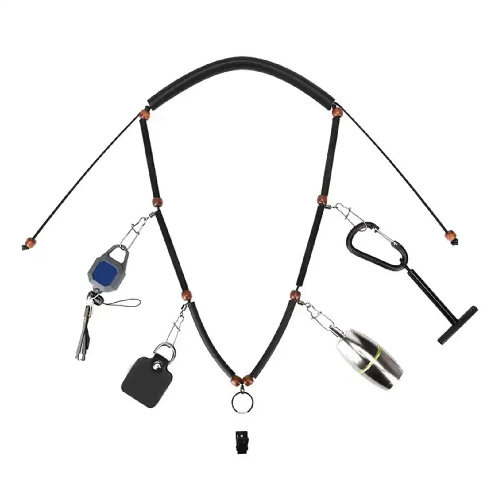 Fly Fishing Tool Holder Lanyard Necklace Durable Fly Fishing Lanyard Paracord Straps Fishing Tools Carrier for Camping Fishing